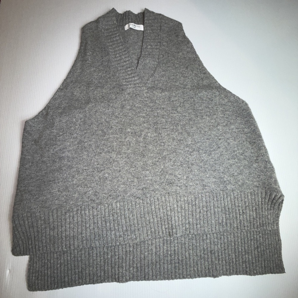Storets Lyla Oversized Knit Vest Gray Women‎ S/M Made In Korea